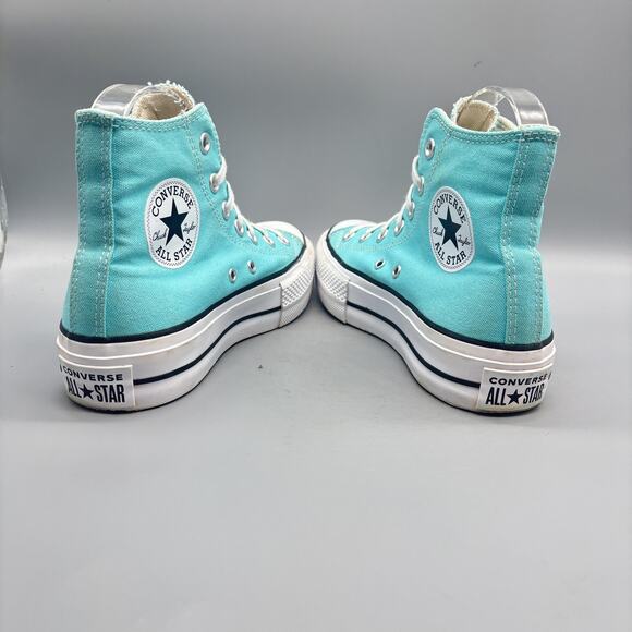 Converse Shoes Womens 6.5 Blue Chuck Taylor All Star High Top Platform Sneakers - Picture 6 of 9